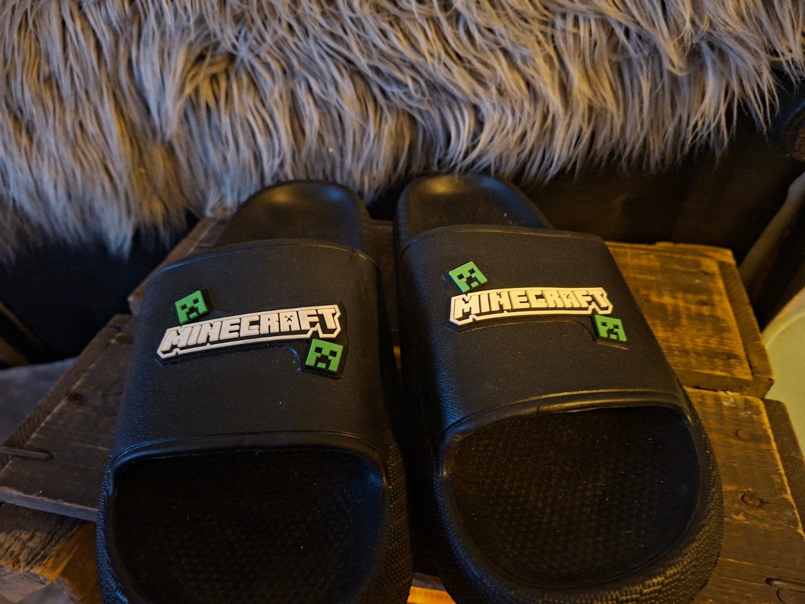 Minecraft slippers, man & kind., Slippers, Zwart, Nieuw, Ophalen of Verzenden
