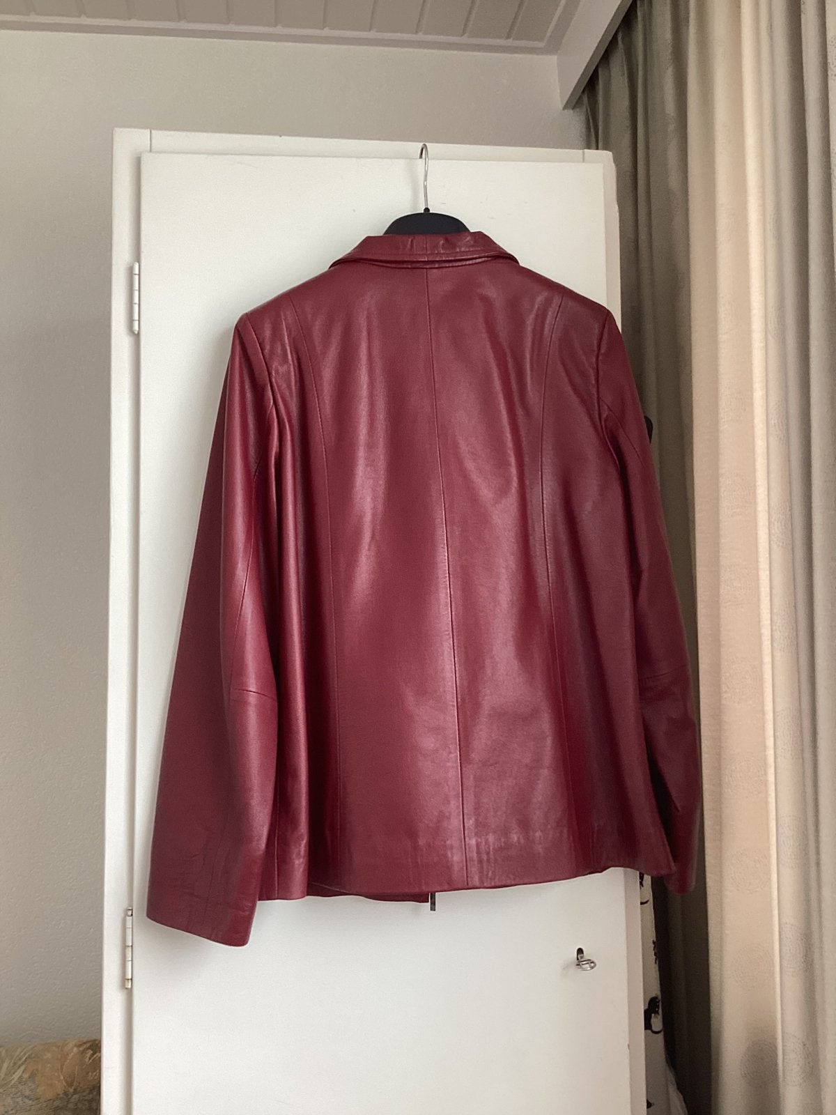 Leren damesjas, Ophalen of Verzenden, Zo goed als nieuw, Rood