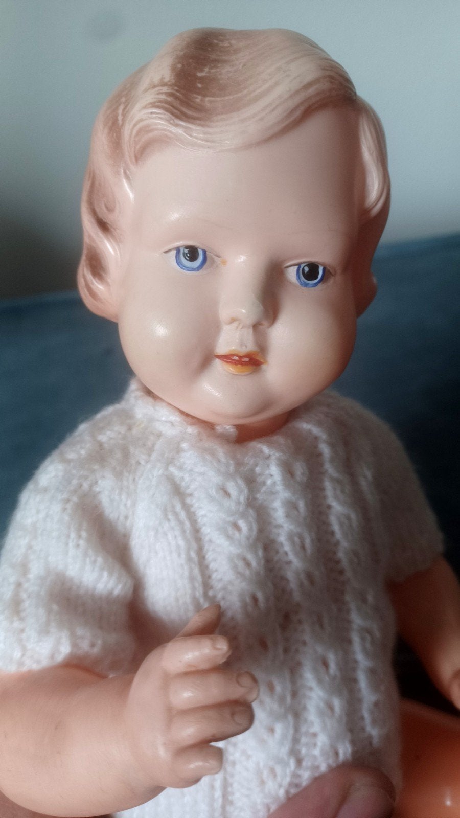 Oud celluloid popje Theodor Reinke 30cm oud speelgoed, Verzamelen, Poppen, Ophalen of Verzenden, Pop