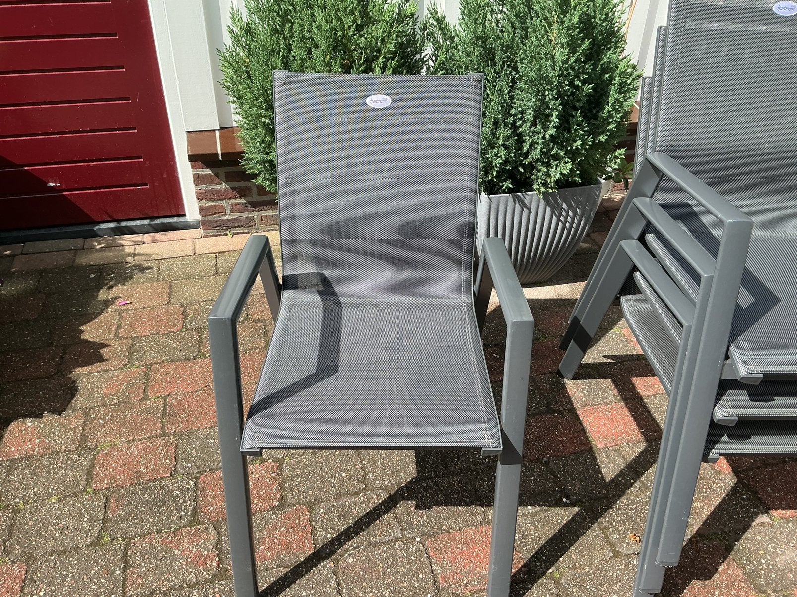 Hartman stapelbare dining chair Aruba, Tuin en Terras, Ophalen, Zo goed als nieuw, Kunststof