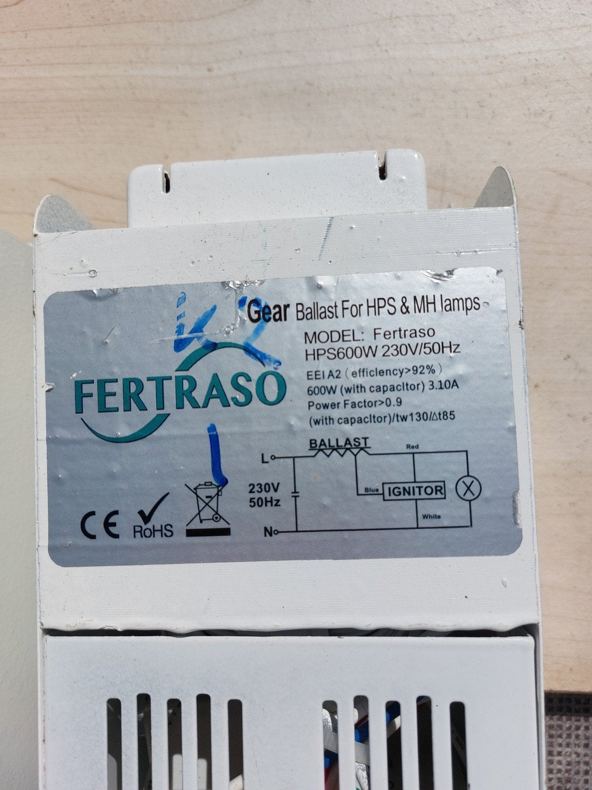 FERTRASO HPS600W Ballast voor HPS & MH lampen, Ophalen, Gebruikt, Overige merken, Overige typen