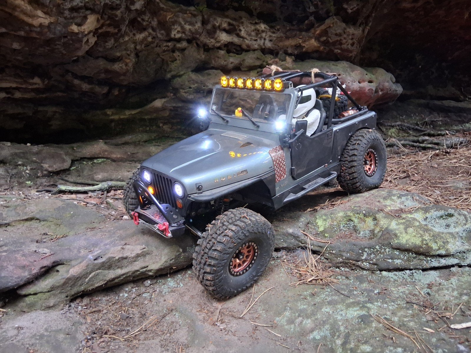 Unieke SCX10 RC Crawler met The Stig en upgrades, Ophalen of Verzenden, Gebruikt