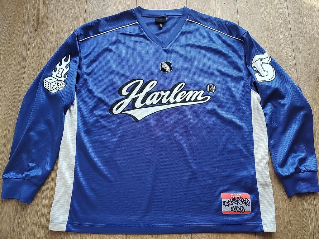 XL oversized fit Harlem shirt, Kleding | Heren, Blauw, Ophalen of Verzenden, Zo goed als nieuw, H&M