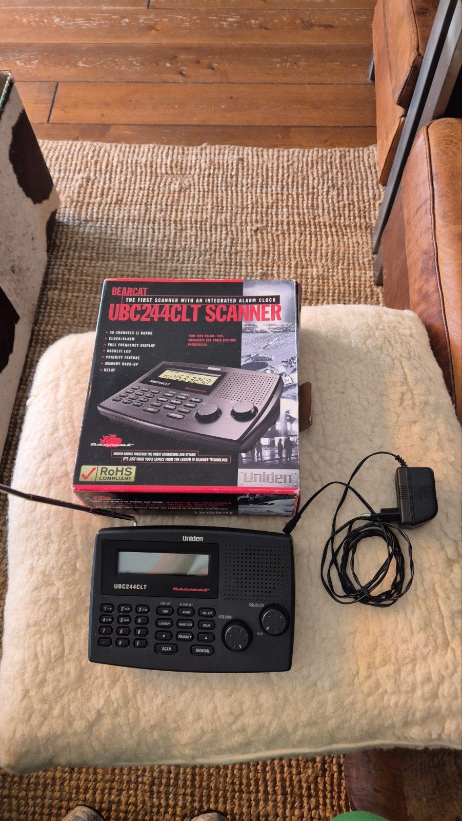 Uniden Bearcat UBC244CLT scanner zgan, Telecommunicatie, Ophalen of Verzenden, Zo goed als nieuw, 30 tot 200 kanalen