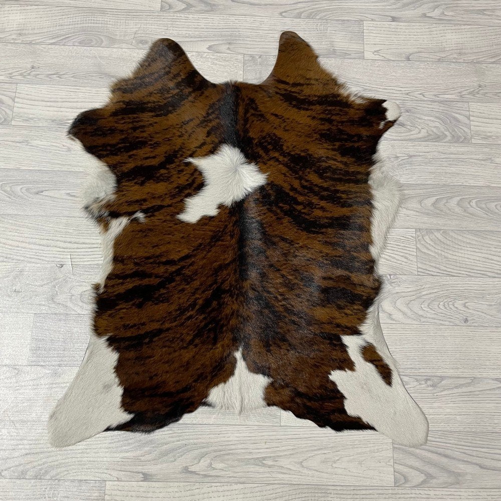 Kalfshuid tricolor bruin zwart wit 85x70cm | Lederstore, Huis en Inrichting, Nieuw, Overige vormen, Zwart, 50 tot 100 cm