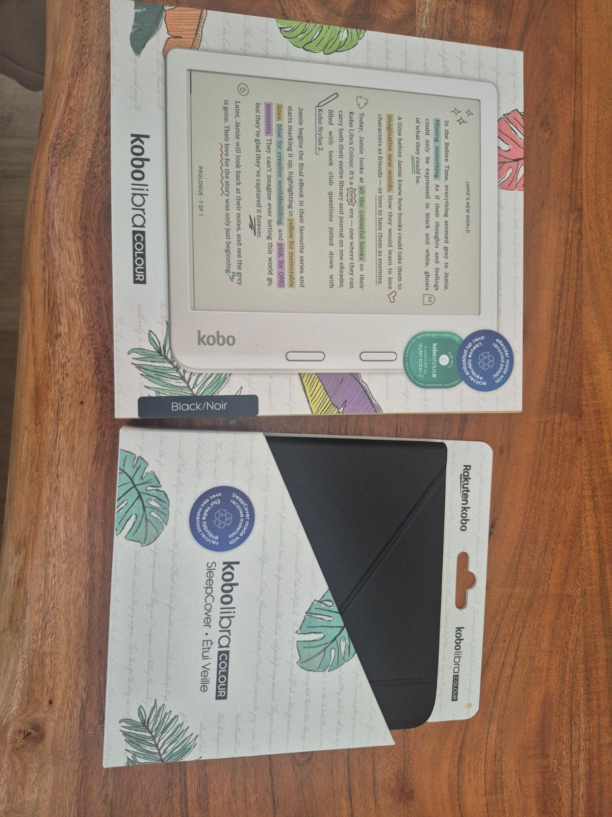 Kobo Libra Colour e-reader met SleepCover, Computers en Software, E-readers, Ophalen of Verzenden, Wi-Fi, 7 inch, 16 GB of meer