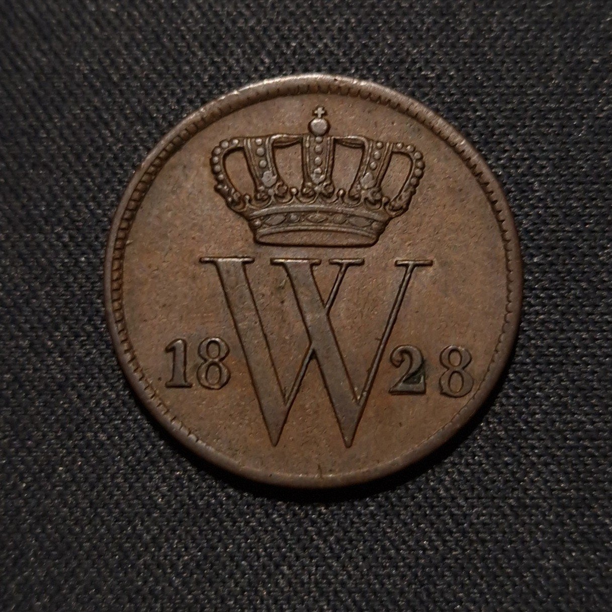 1 cent 1828 U, Verzenden, Koning Willem I, 1 cent, Losse munt