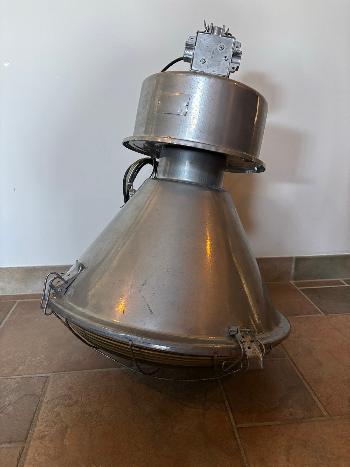 Vintage Originele Industriële Fabriekslamp, Ophalen
