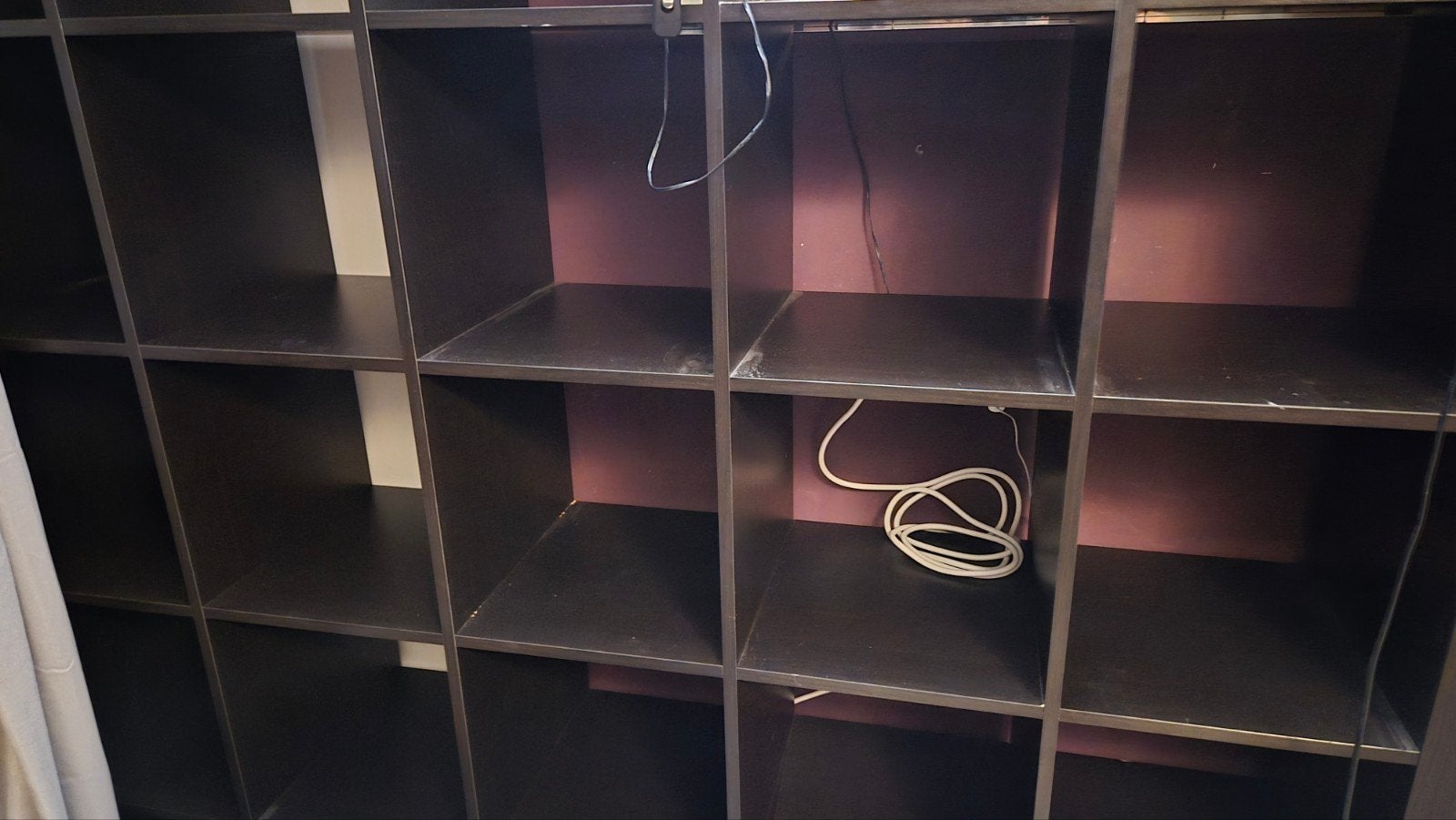 Ikea Kallax Kast - Zwartbruin, 5x5 vakken, Ophalen, Gebruikt, 150 tot 200 cm, 150 tot 200 cm