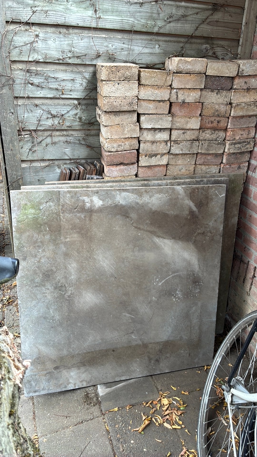 Natuursteen tegels 100x100x3cm, Ophalen, Zo goed als nieuw, Natuursteen, Terrastegels