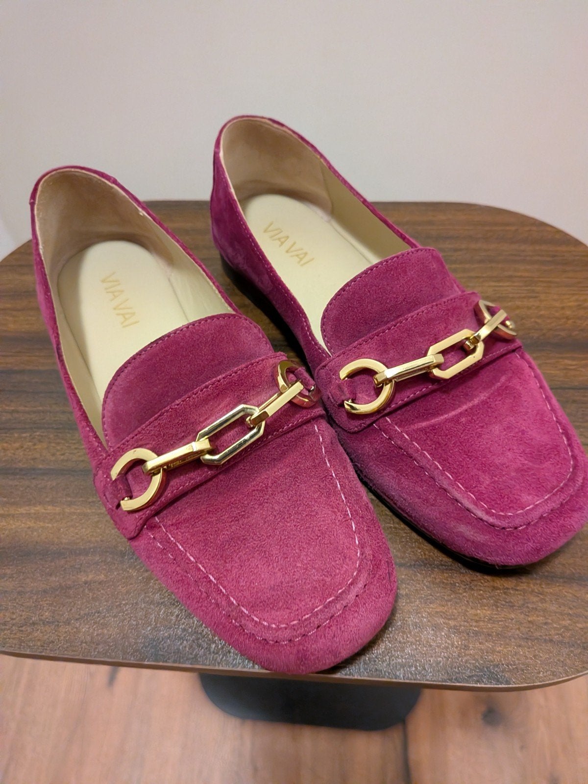 mooie leren schoenen VAI VAI hard roze, Via Vai, Instappers, Ophalen of Verzenden, Zo goed als nieuw
