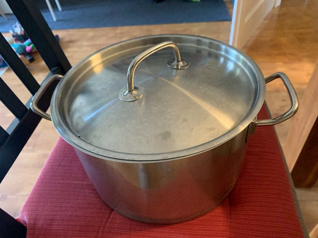 Sola Kookpan, Huis en Inrichting, Ophalen, Gebruikt, Met deksel, Rvs