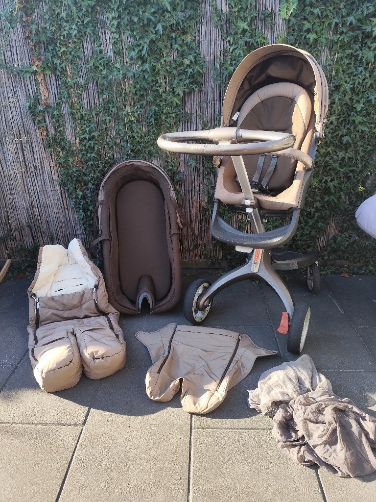 Stokke xplory kinderwagen, Gebruikt, Combiwagen, Verstelbare duwstang, Ophalen