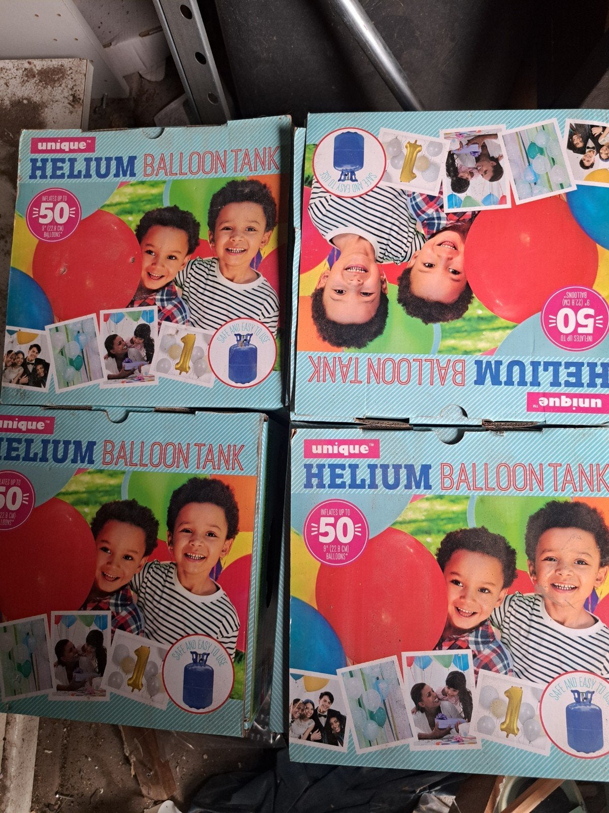 4x helium tank, Ophalen