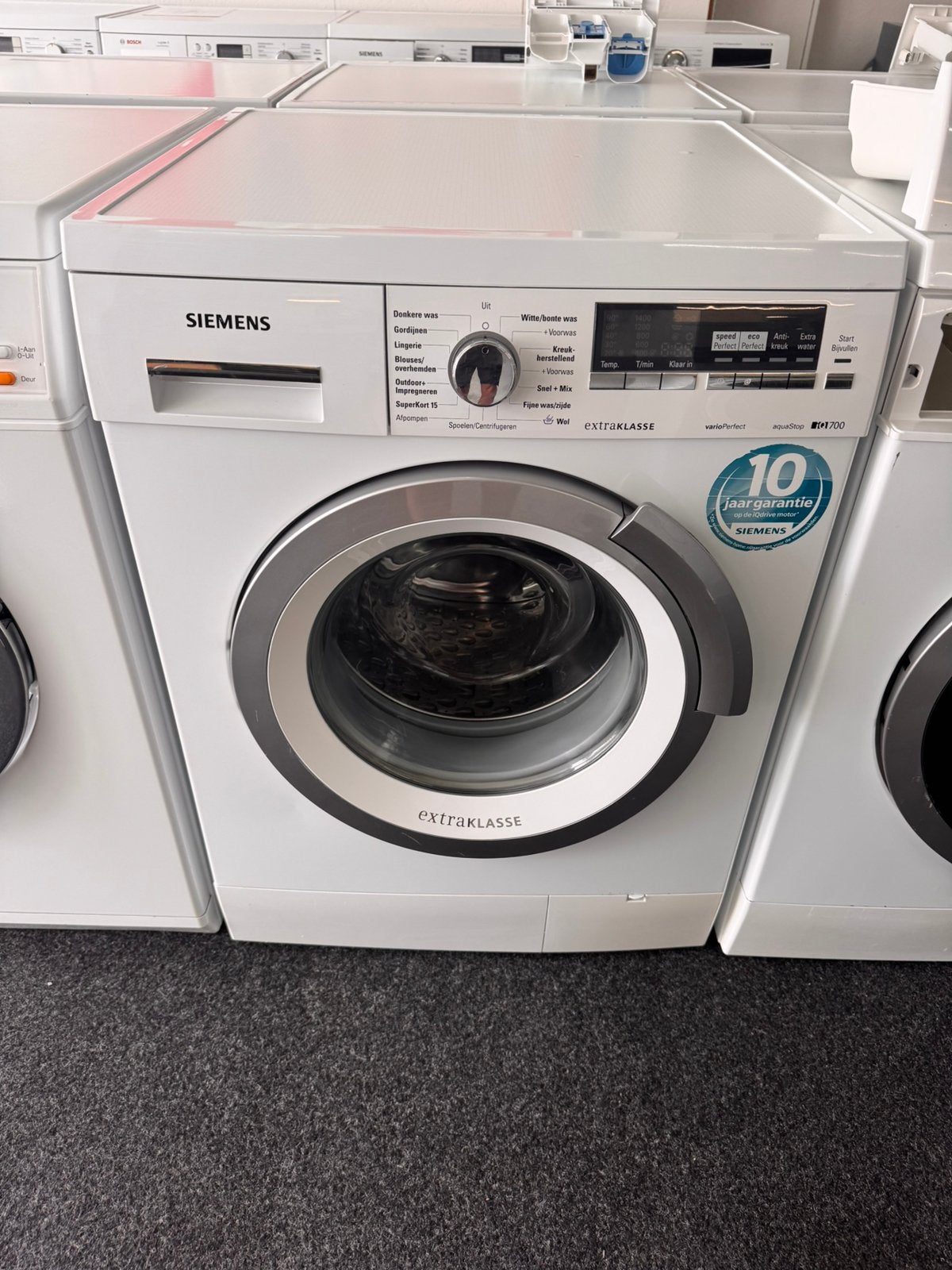 SIEMENS 1400 ECO IQ-700 8 KG A+++ met 2 jaar garantie, 1200 tot 1600 toeren, N, N, 8 tot 10 kg