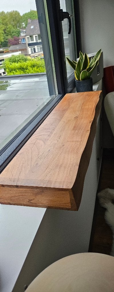 Zwevende wandplank live edge – boomstam look – 100cm, Ophalen, Nieuw