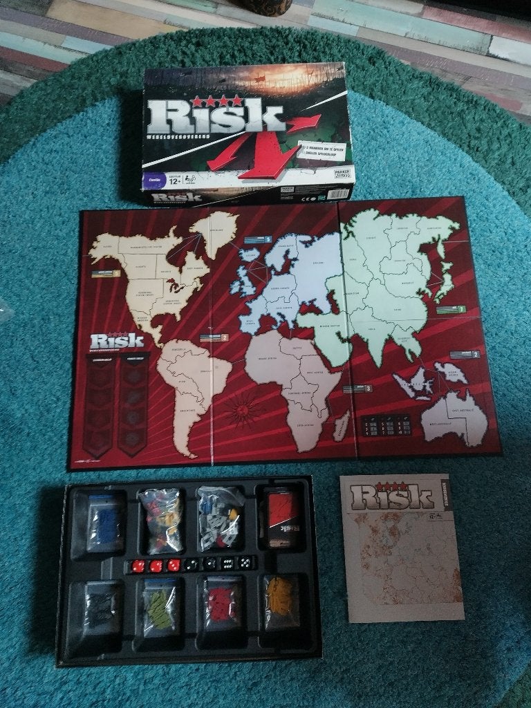 Risk wereldveroverend Parker, Hobby en Vrije tijd, Gezelschapsspellen | Bordspellen, Een of twee spelers, Ophalen of Verzenden