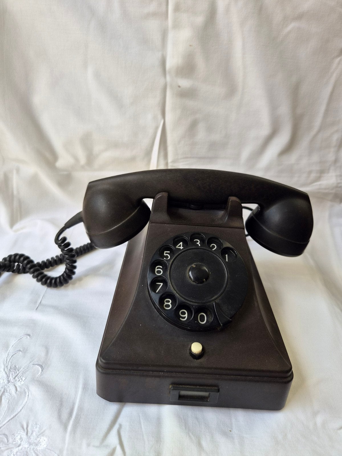 Vintage PTT Bakelieten Telefoon met Draaischijf, Ophalen of Verzenden, Gebruikt, Met draaischijf