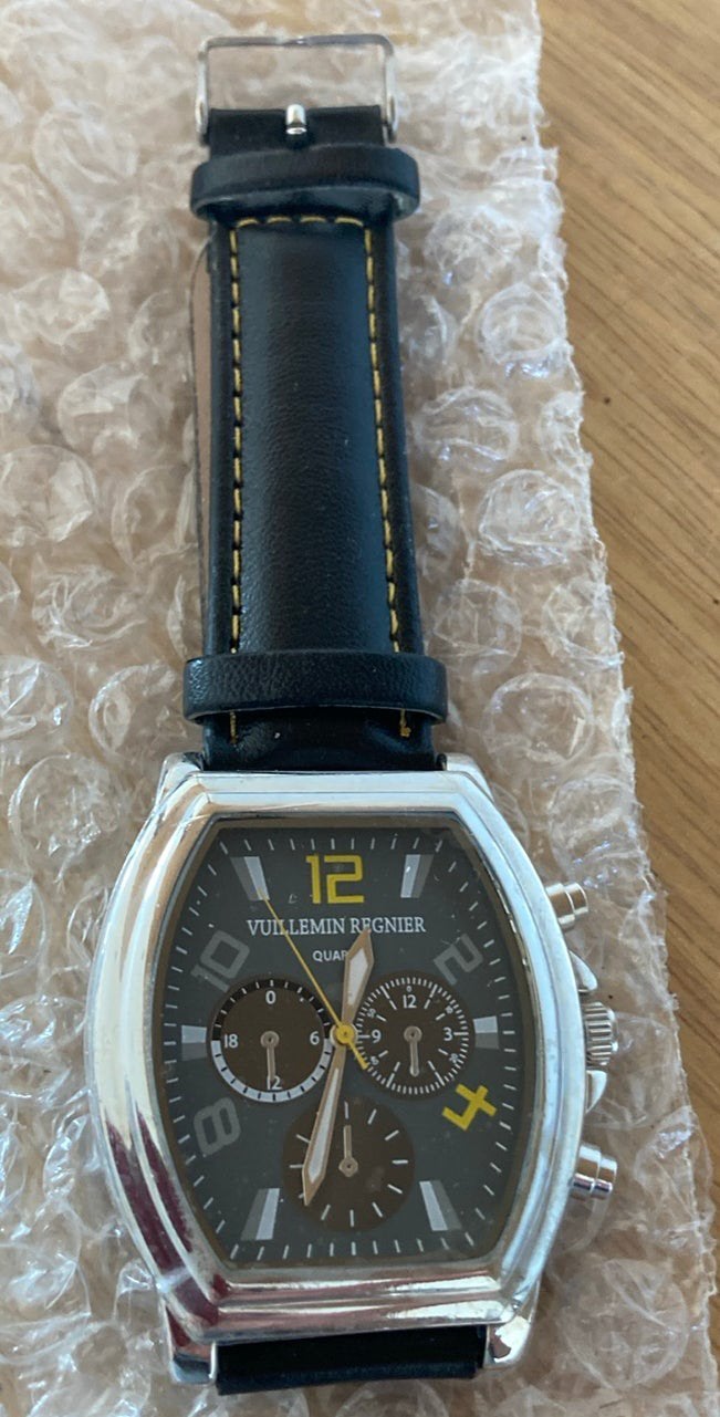 Twee polshorloges: snor-design en vuillemin chronograaf, Sieraden, Tassen en Uiterlijk, Horloges | Dames, Overige merken, Staal