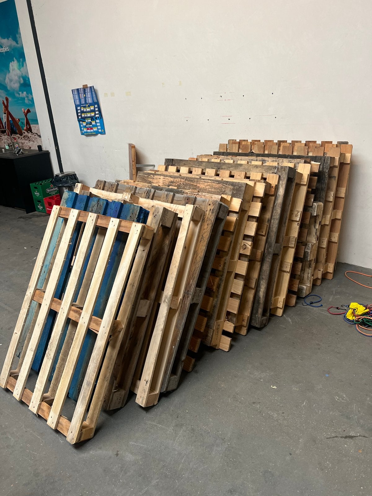 Gebruikte pallets - diverse maten - graag alles meenemen, Doe-het-zelf en Verbouw, Hout en Planken, Ophalen, Gebruikt, 50 mm of meer
