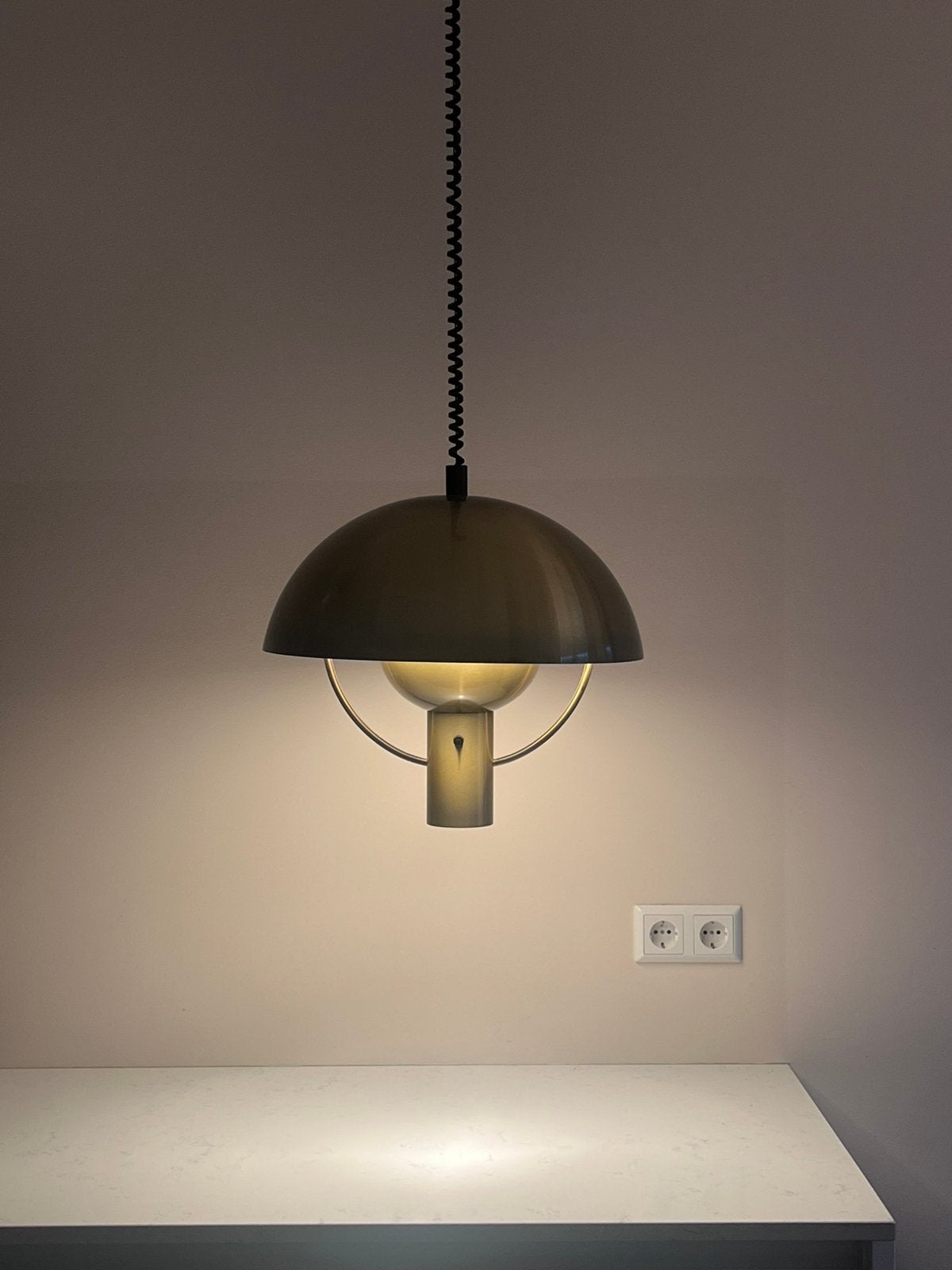 Zeldzame Originele 70’s vintage Dijkstra hanglamp, Ophalen, Overige materialen, E27 (groot), Deens, Nederlands, Mid Centrury Modern, Dijkstra