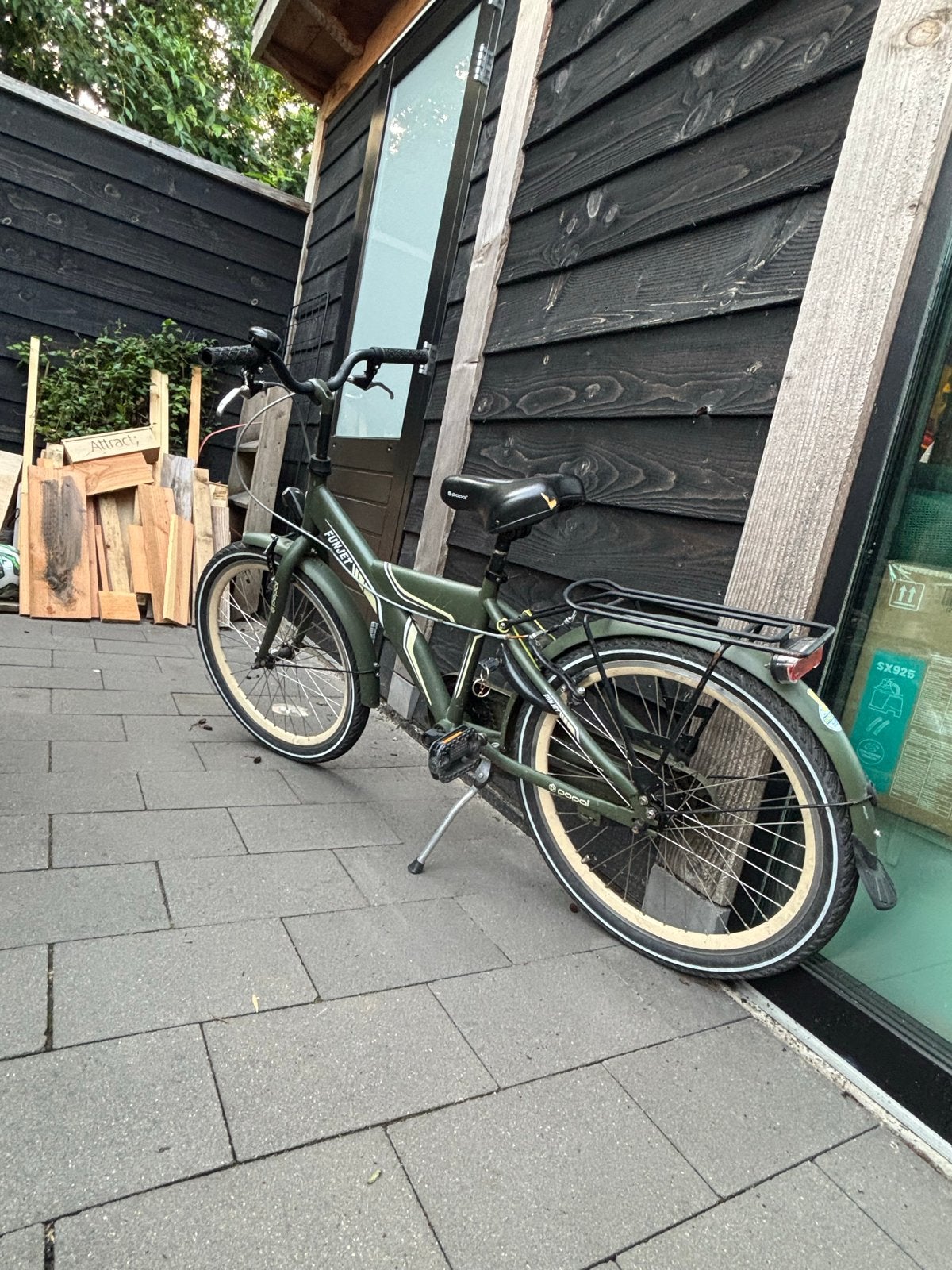 22 inch kinderfiets Popal Funjet groen, Fietsen en Brommers, Ophalen, Terugtraprem, 22 inch, Gebruikt