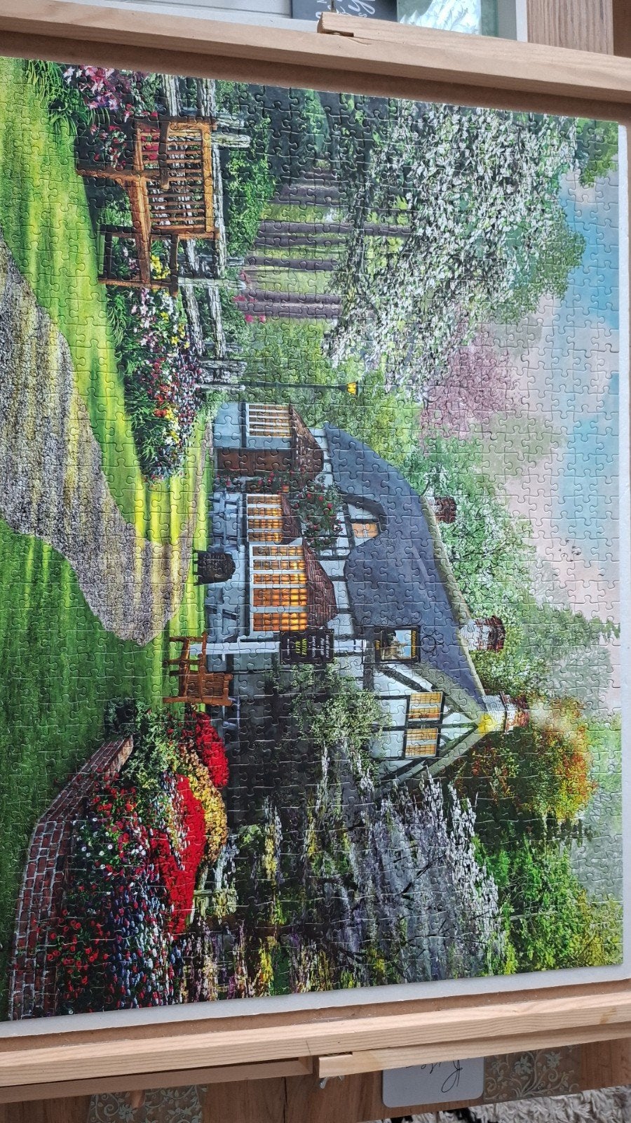 legpuzzel Cottage pub 1000 stukjes, Ophalen of Verzenden, 500 t/m 1500 stukjes, Gebruikt, Legpuzzel