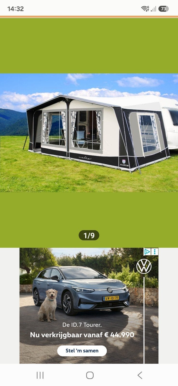 voortentframe  maat 17, Caravans en Kamperen, Voortenten en Luifels, Gebruikt, Walker Campingstyle, Ten Cate All Season 200g/m2