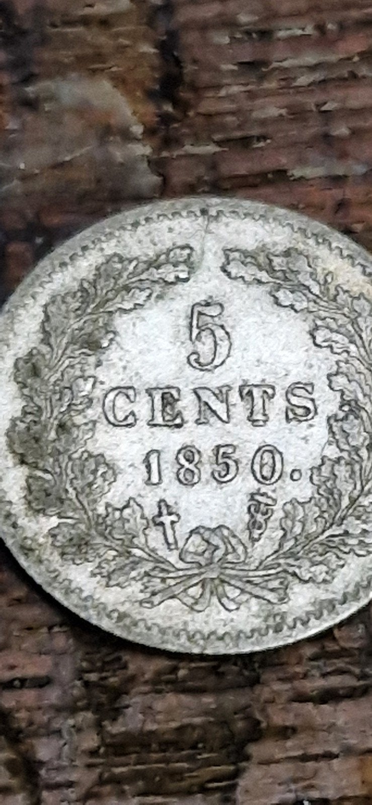 Setje van 5 cent munten uit de 19e eeuw, Ophalen, Koning Willem III, Zilver
