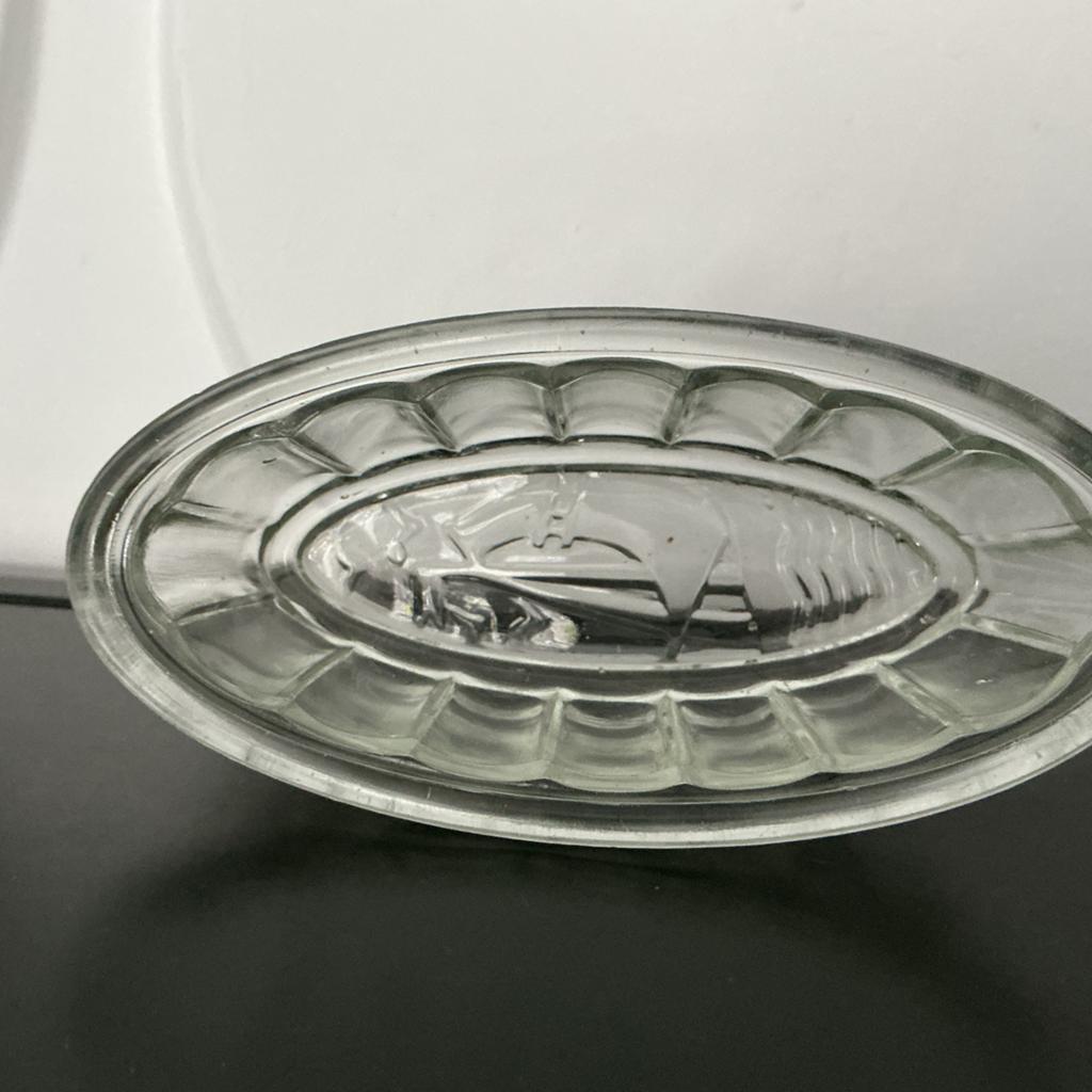 Vintage Glazen puddigvorm " zeilboot ", Antiek en Kunst, Antiek | Glas en Kristal, Ophalen of Verzenden
