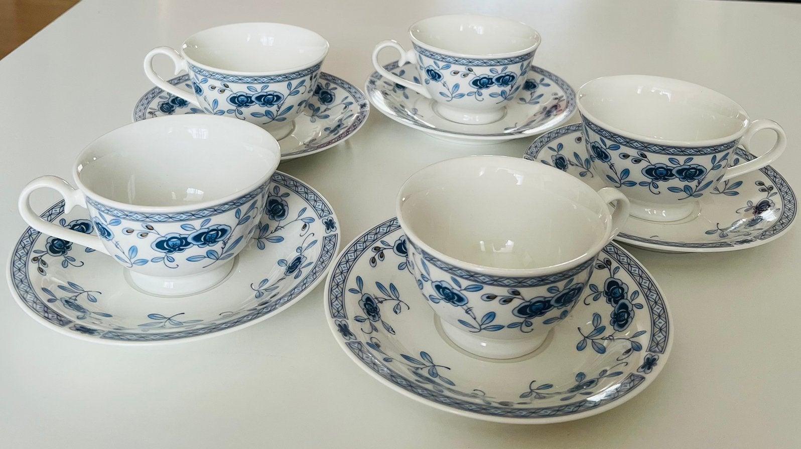 5 kopjes met schotels Douwe Egberts, Ophalen of Verzenden