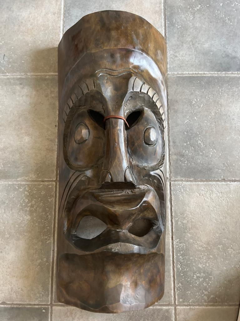 Decoratief houten masker - Hecho en México, Handgemaakt, 67 cm, 31 cm, Hout