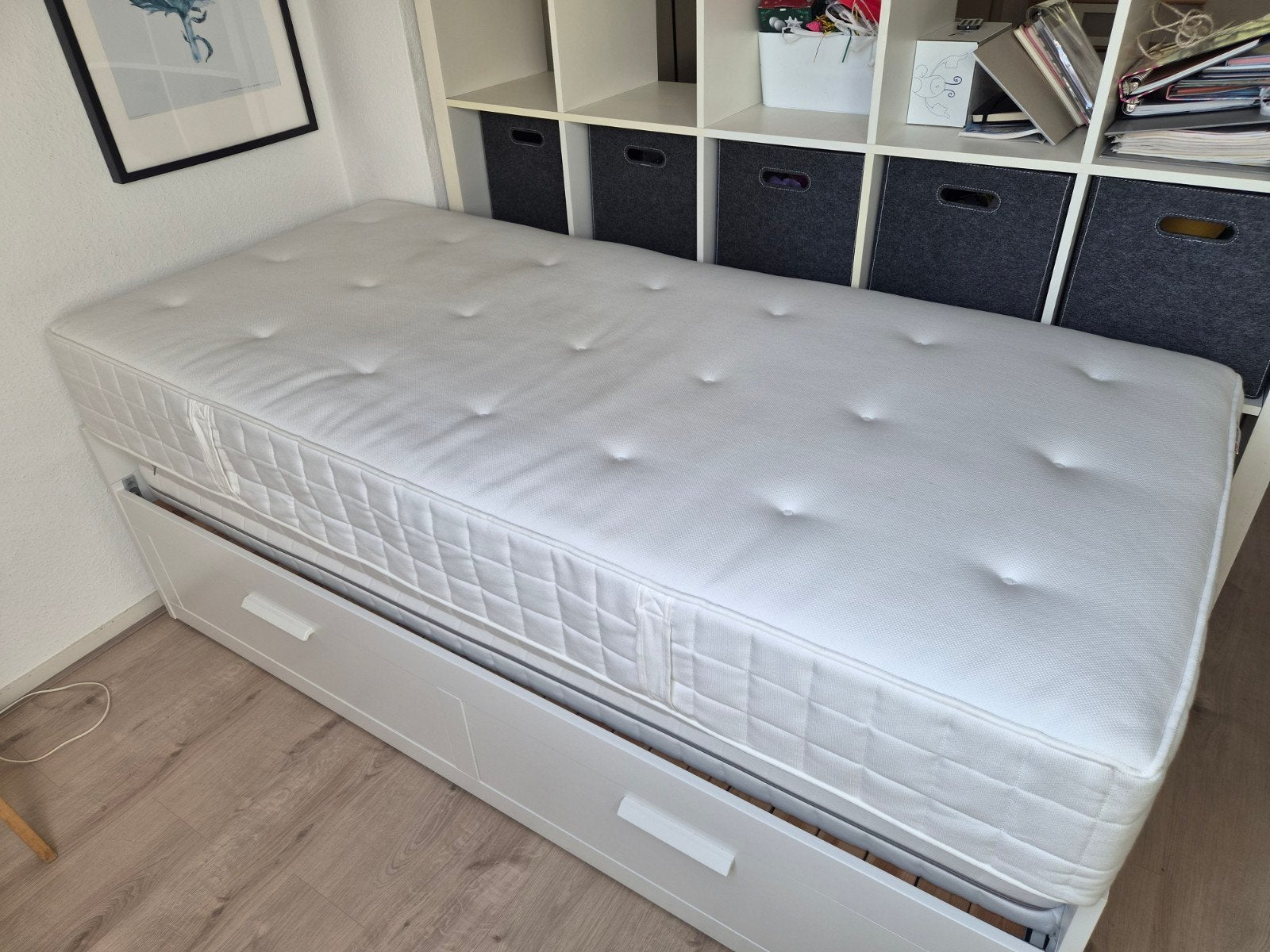 IKEA Hyllestad pocketvering matras 90x200 cm, Ophalen, 90 cm, Eenpersoons, Zo goed als nieuw