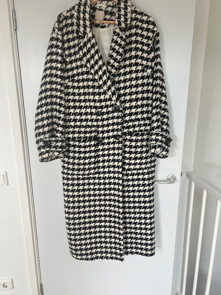 H&m mantal jas dames maat m nieuw, Maat 38/40 (M), H&M, Zwart, Nieuw