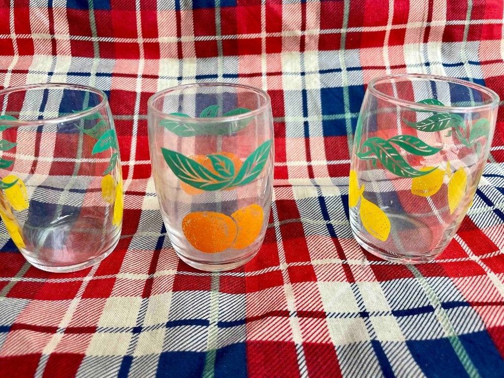 3 fraaie vintage glaasjes, Verzamelen, Glas en Borrelglaasjes, Ophalen, Gebruikt, Frisdrankglas