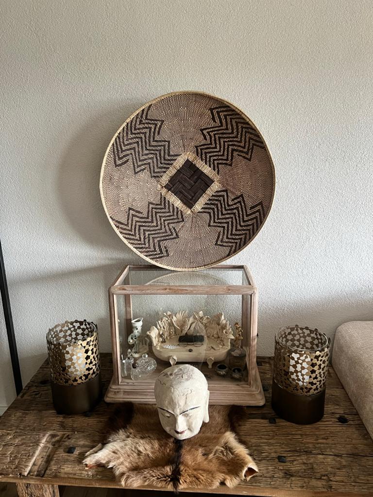 Gevlochten Schaal - 71 cm - Trendy Wanddecoratie, Ophalen, Schaal, Rond, Nieuw