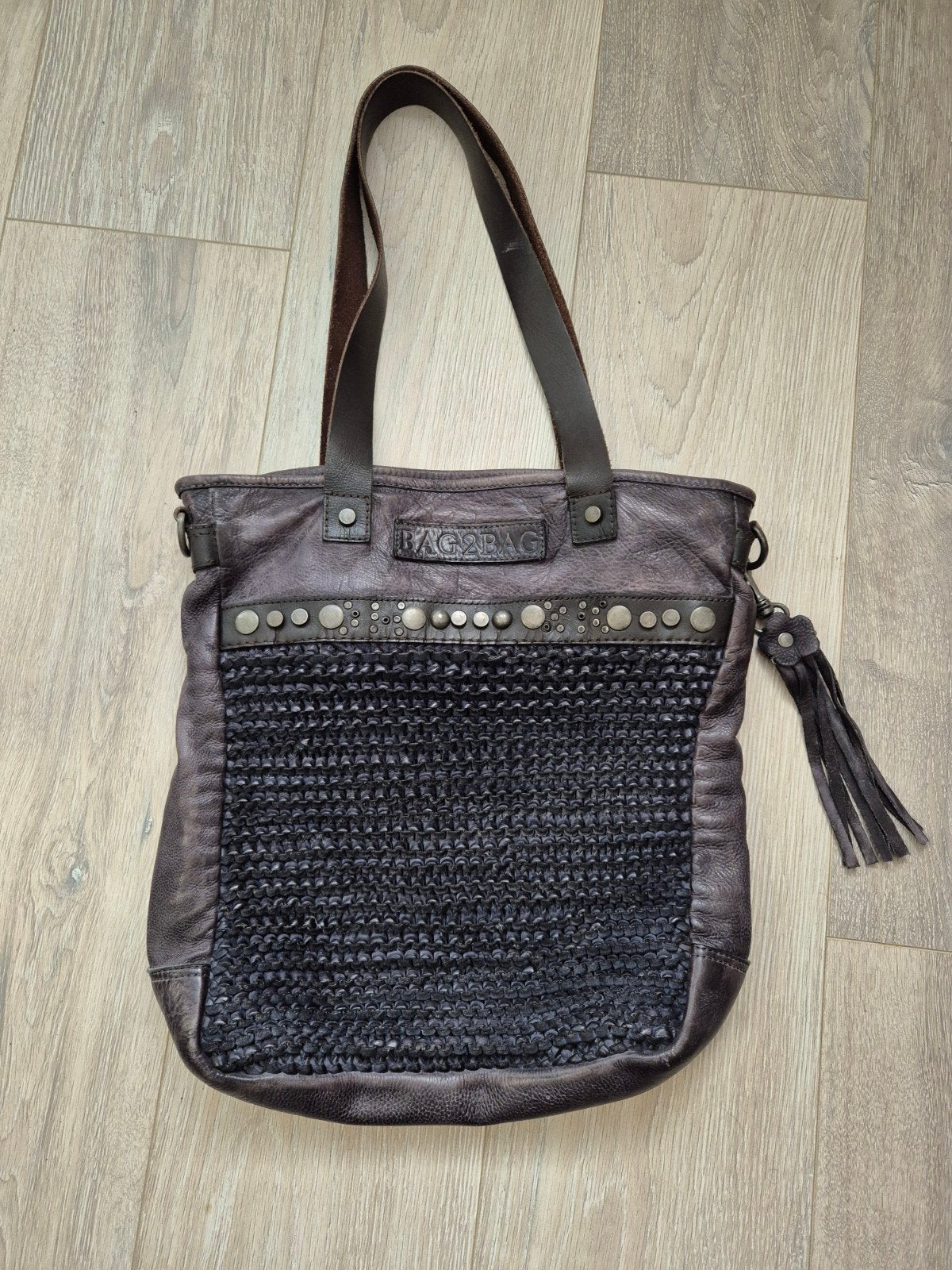 Bag2bag schoudertas leer Nieuwstaat, Verzenden, Zo goed als nieuw, Bruin, Leer