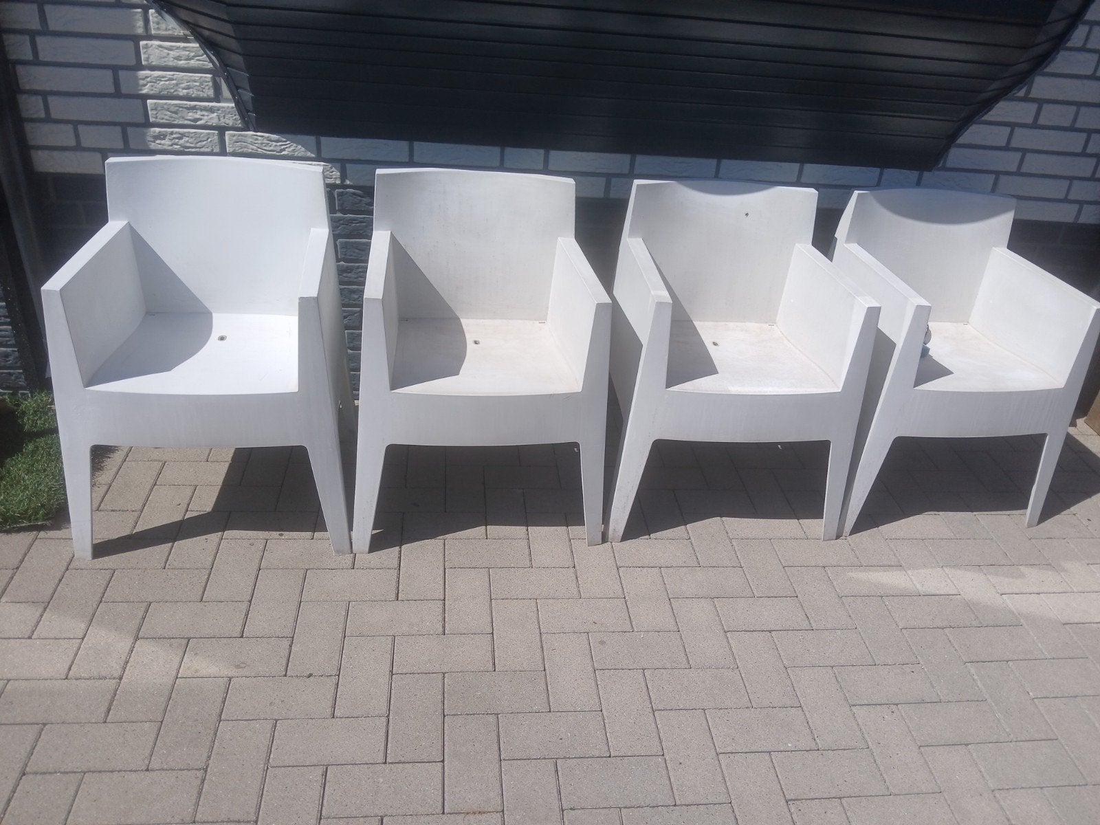 Philip Starck Atlantide Collection stoelen, Ophalen, Kunststof, Gebruikt, Wit