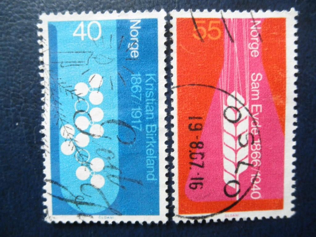 Postzegels Noorwegen 1966 Birkeland + Eyde - cat.w. € 2,50., Ophalen of Verzenden, Noorwegen, Gestempeld