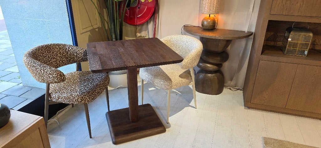 Bistrotafel Florent Vierkant 70/70 Bruin | SHOWMODEL KORTING, Huis en Inrichting, Ophalen, 50 tot 100 cm, Bornsestraat 31, Vierkant