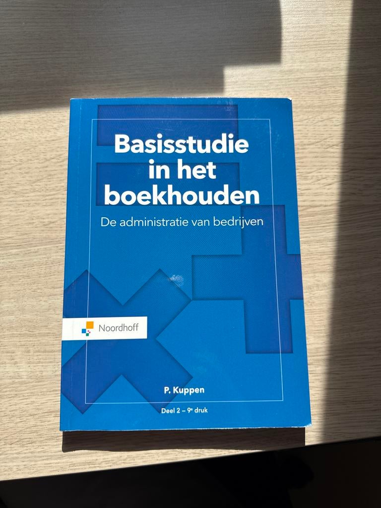 Basisstudie in het boekhouden Deel 2 - 9e druk, Ophalen of Verzenden, Gamma, Zo goed als nieuw, MBO