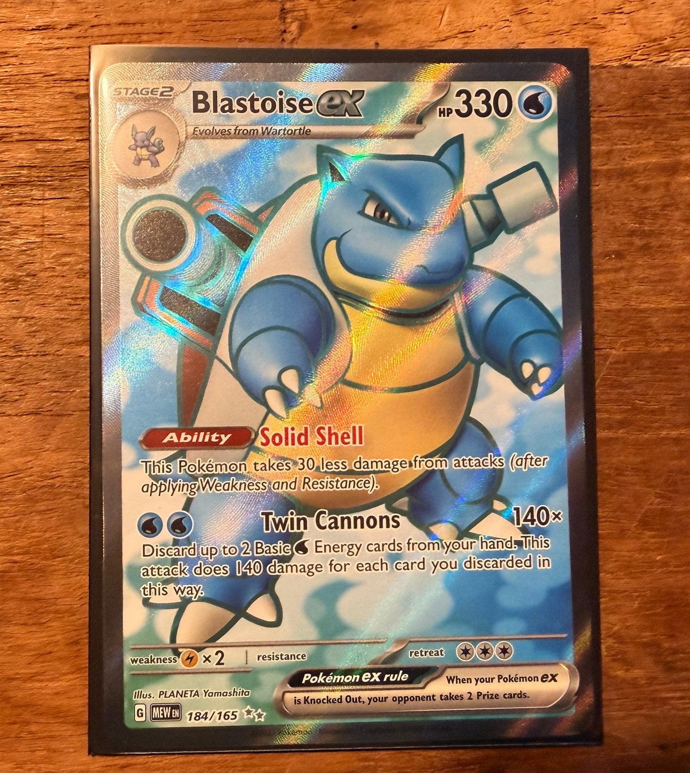 Blastoise EX 151, Ophalen of Verzenden, Zo goed als nieuw, Losse kaart
