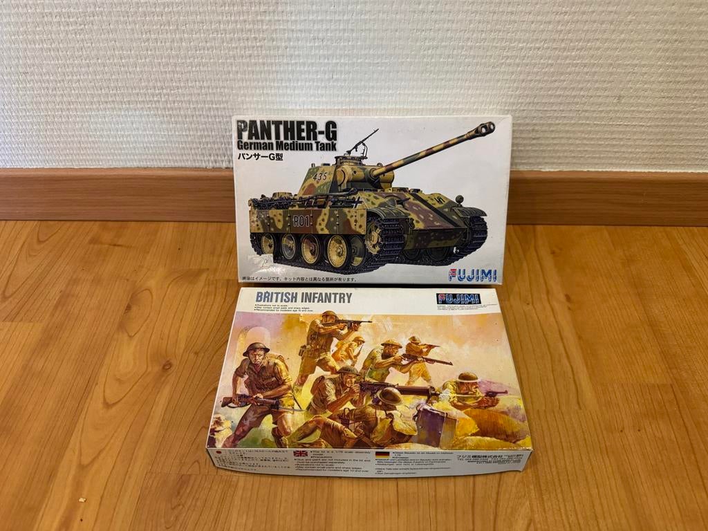 Fujimi Panther-G Tank & British Infantry modelbouwsets, Fujimi, Nieuw, Ophalen of Verzenden, Tank