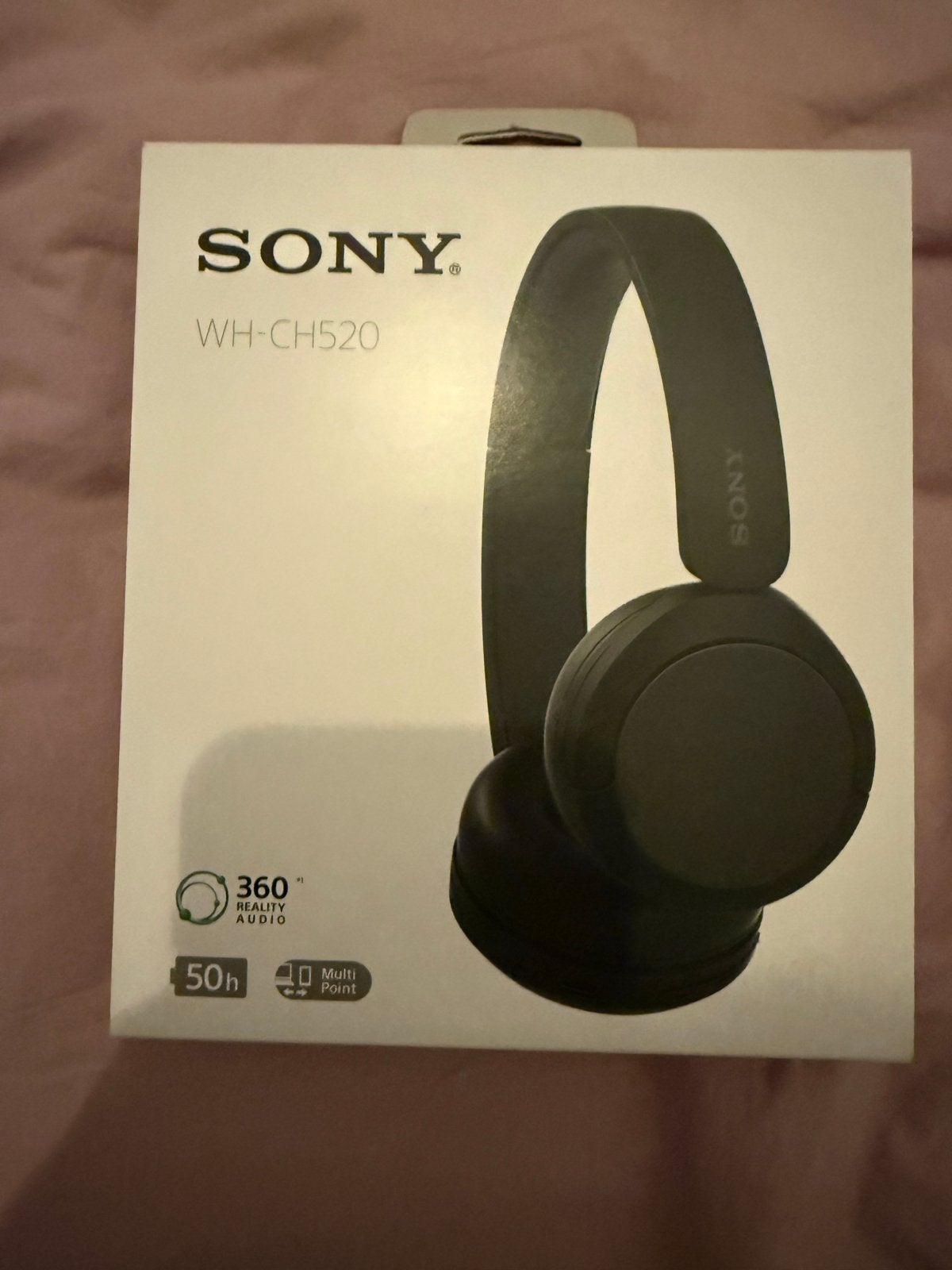 Sony WH-CH520 Draadloze On-Ear Hoofdtelefoon Zwart nieuw