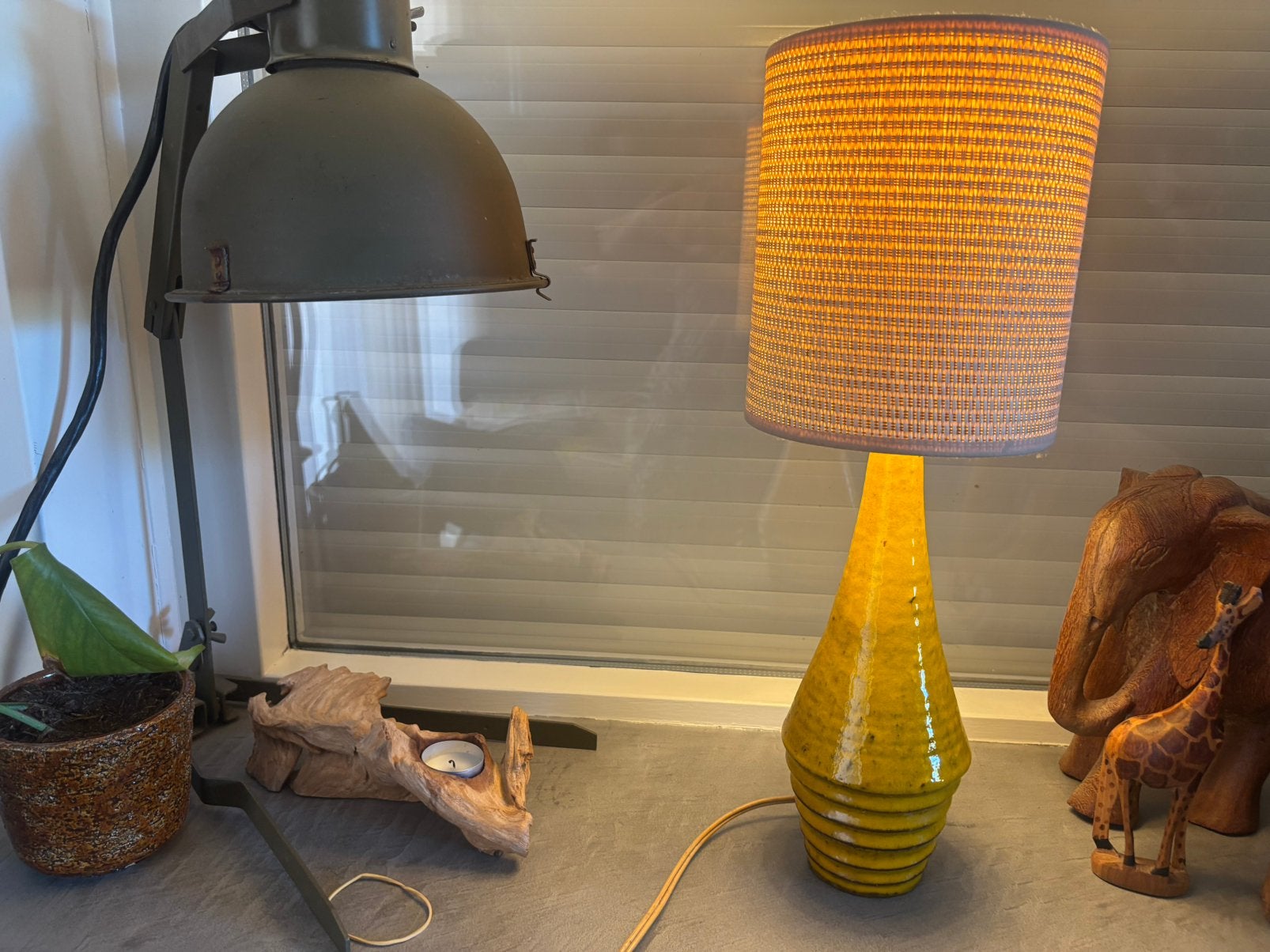 Vintage schemerlampje, Huis en Inrichting, Lampen | Tafellampen, Ophalen, Zo goed als nieuw, Schemerlamp, Vintage