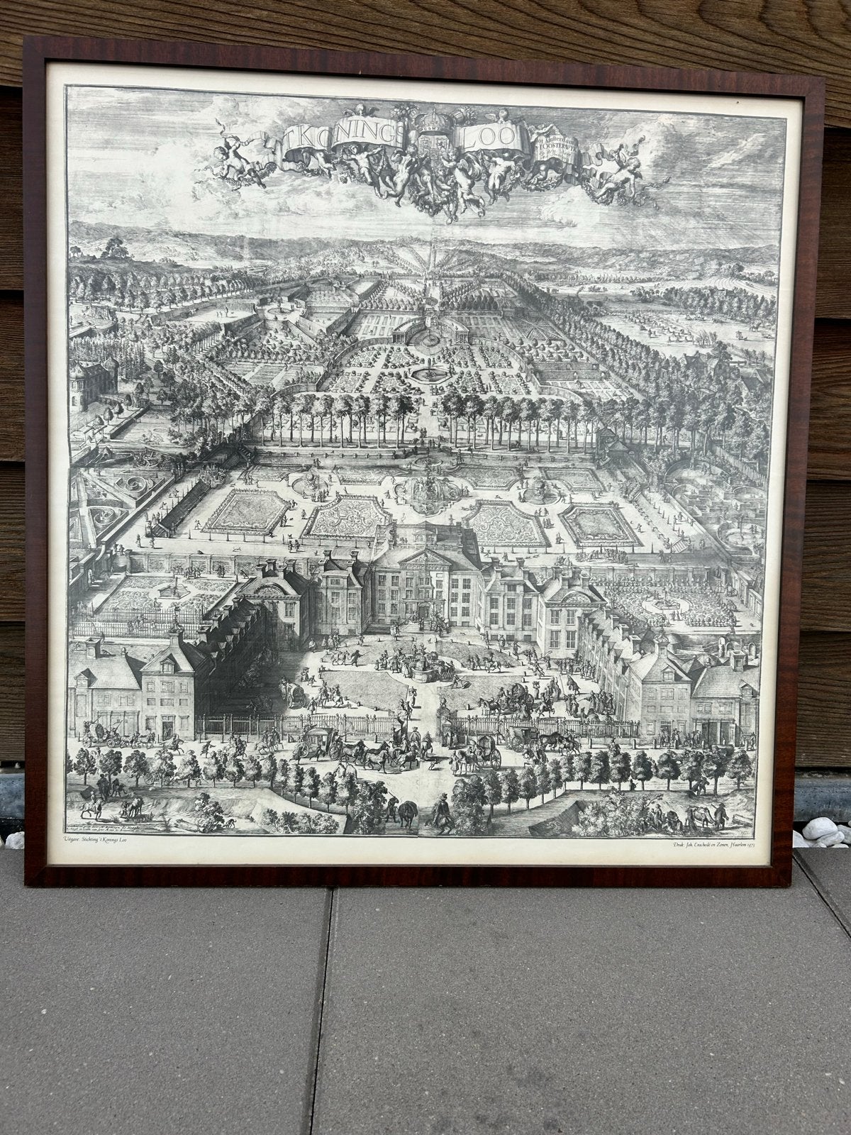 Grote Gravure Paleis Het Loo, Ophalen, 1950 - 1999, 77 cm, Architectuur