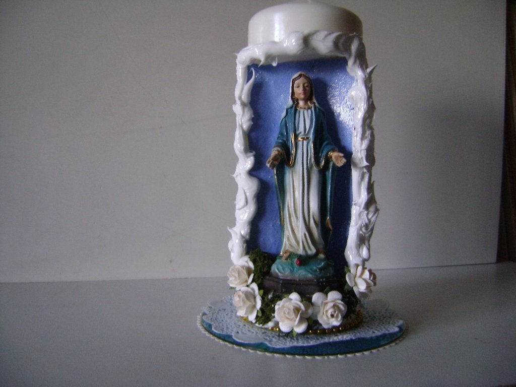Zelfbewerkte en uitgeholde religieuze kaarsen, Overige thema's, Nieuw, Ophalen of Verzenden, Overige materialen