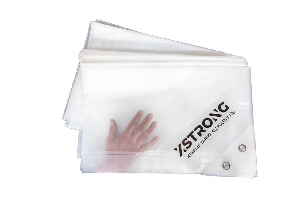 Xstrong transparant afdekzeil, Doe-het-zelf en Verbouw, Zeil en Folie, Ophalen, Zo goed als nieuw, 15 m² of meer, Zeil