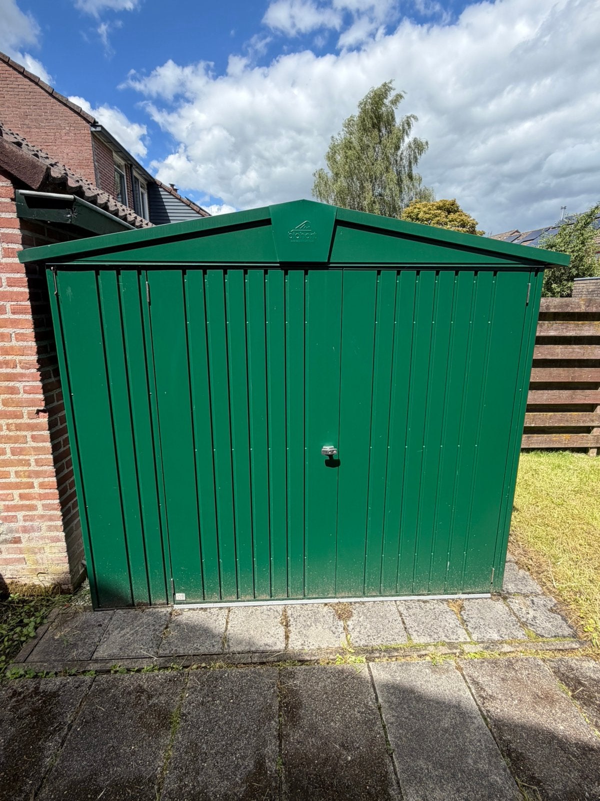 BIOHORT HOOG METALEN BERGING, Tuin en Terras, Ophalen, Zo goed als nieuw, Metaal, Overige typen