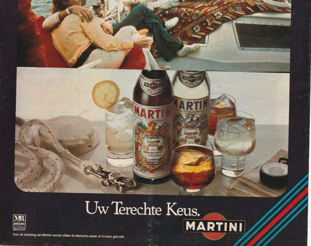 Retro reclame 1977 Martini vermouth uw terechte keus, Verzenden, Overige typen